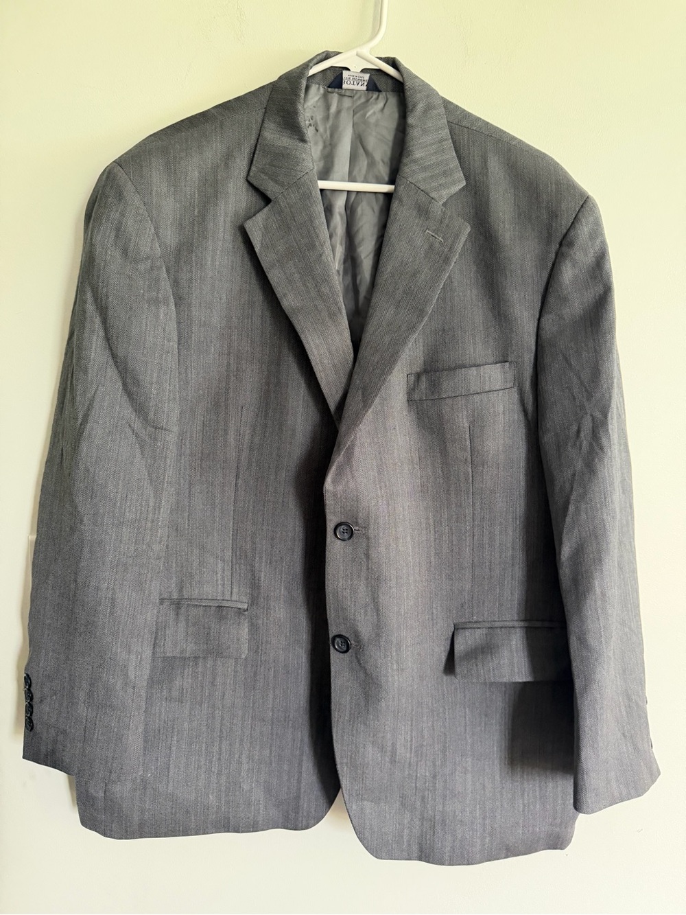 Vintage Botany 500 Classic Men's Gray Blazer - Versatile Business Jacket